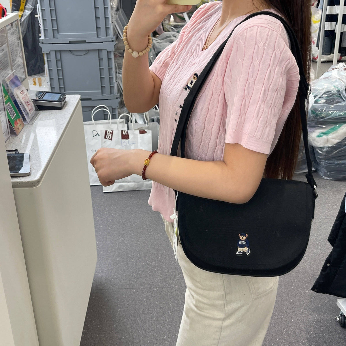 韓國 SPAO Canvas Crossbody Bag【SP035】 - STT Mall HK 靚太網購