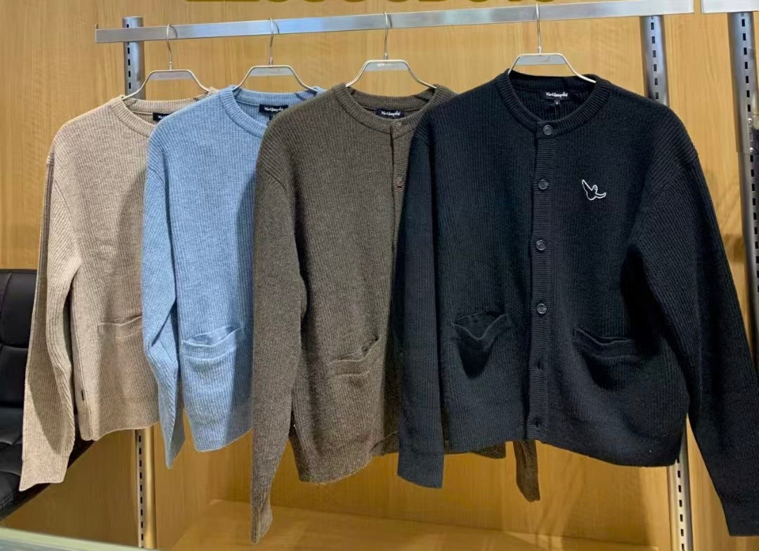 韓國 Mark Gonzales Angel Round Neck Knit Cardigan【MG137】