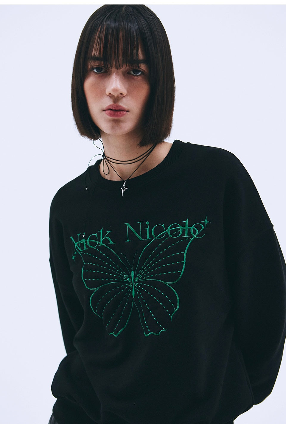 韓國 Nick Nicole Shine Butterfly Sweatshirt【NK007】