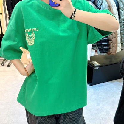 韓國 LifeWork Flocked Ladok Print T-Shirt【LW040】