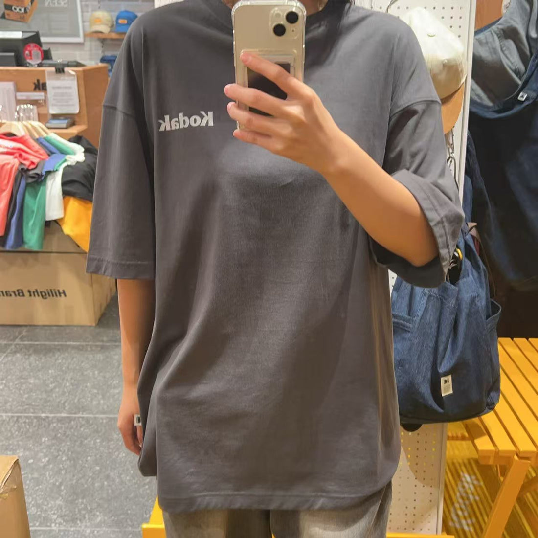 韓國 Kodak Scenery Back Graphic Short Sleeve T-Shirt【KK001】