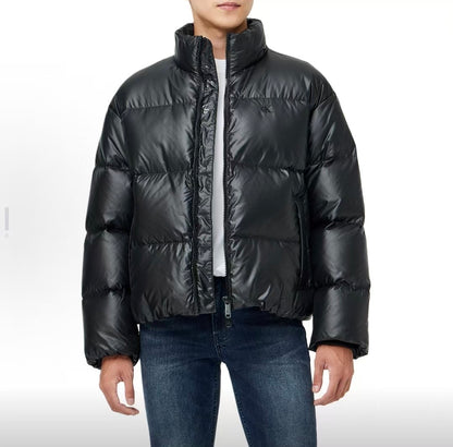 韓國 Calvin Klein Unisex Stand Collar Glossy Down Puffer Jacket【CK001】