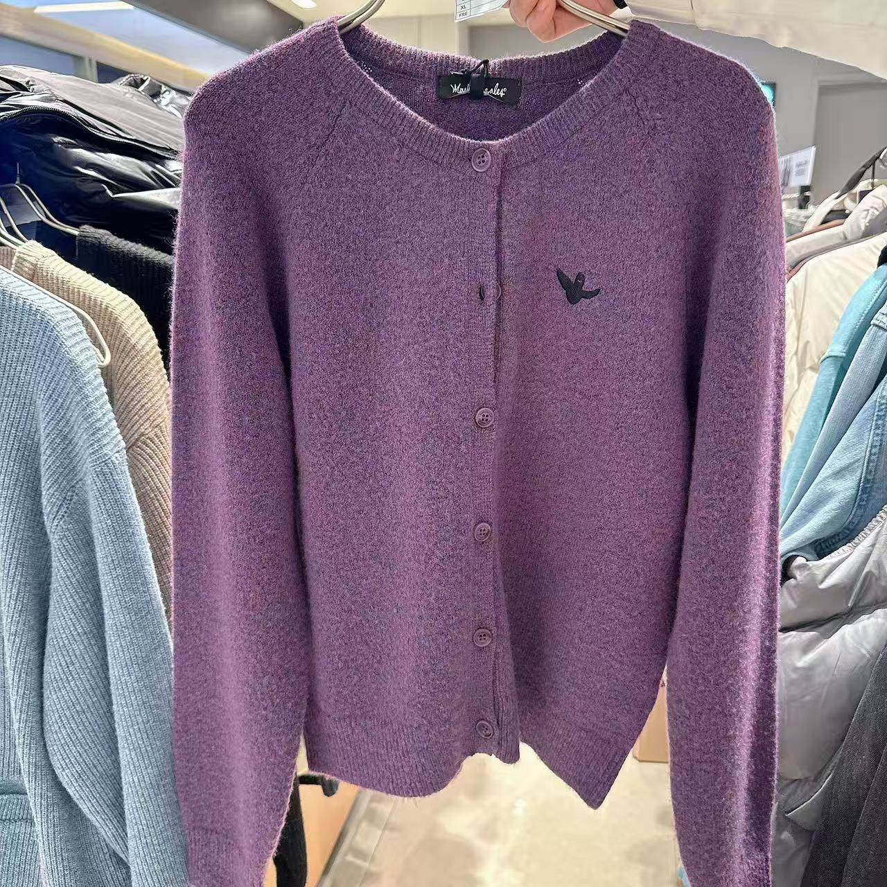 韓國 Mark Gonzales Women's Angel Round Neck Knit Cardigan【MG003】