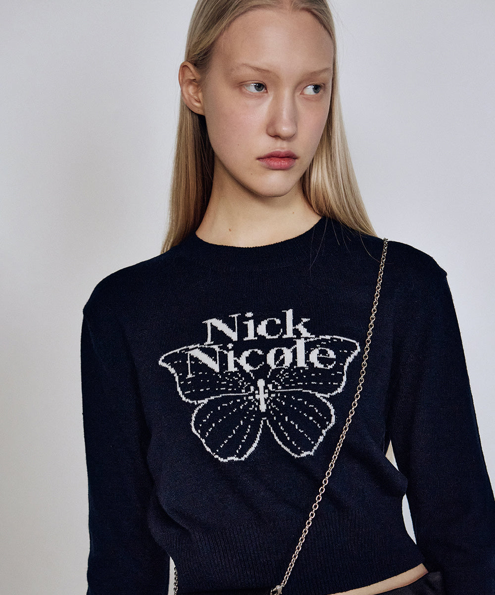 韓國 Nick Nicole Cashmere Butterfly Signature【NK017】