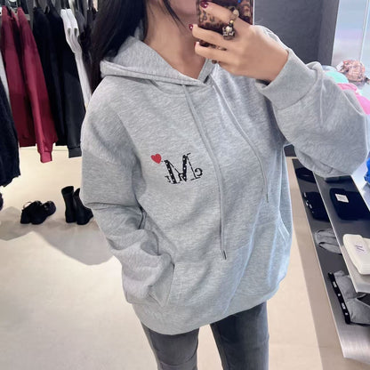 韓國 Mucent Unisex Lovrits Mini Heart Logo Hoodie【MU127】