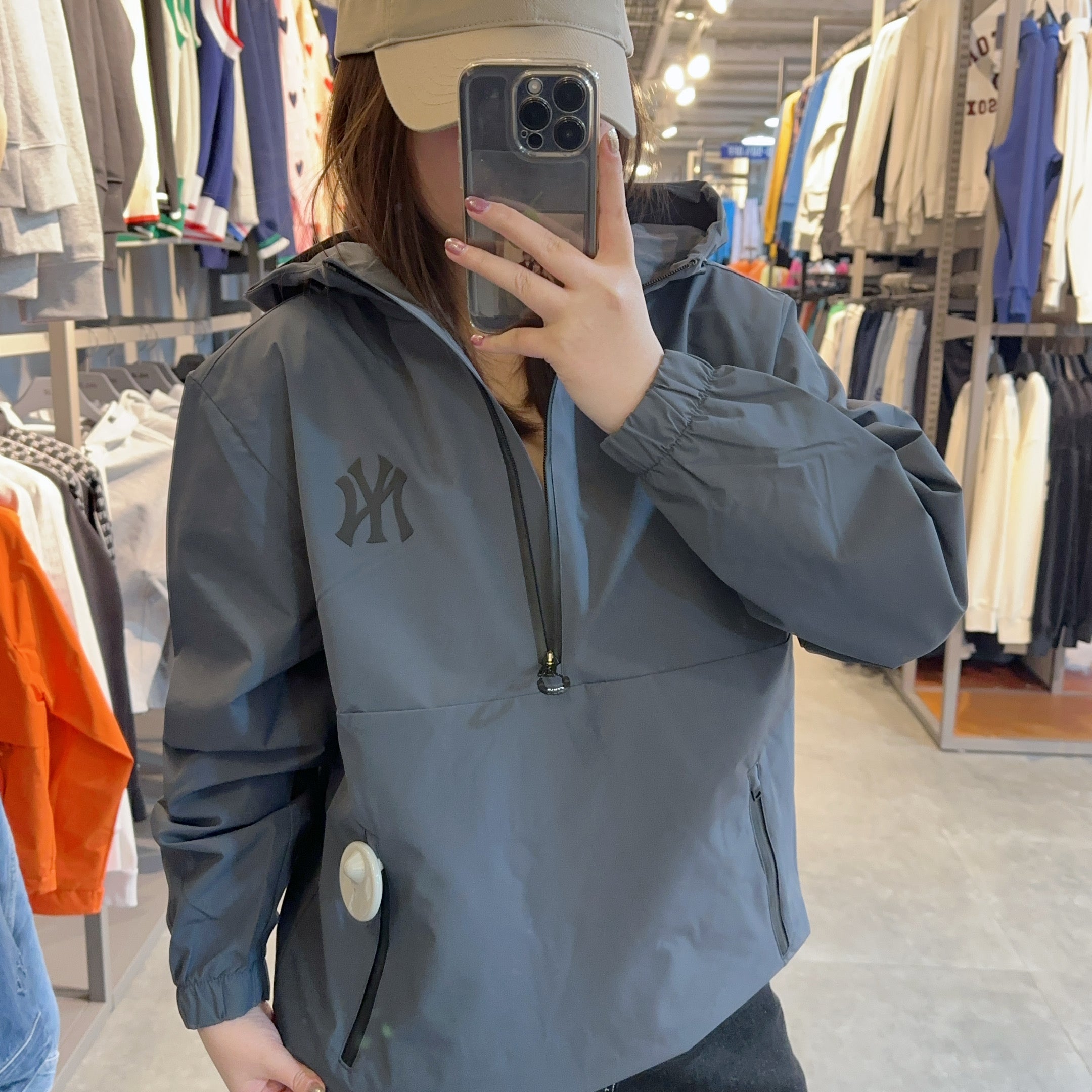 韓國 MLB Gofcore Reflective Hoodie Anorak NY【MB178】