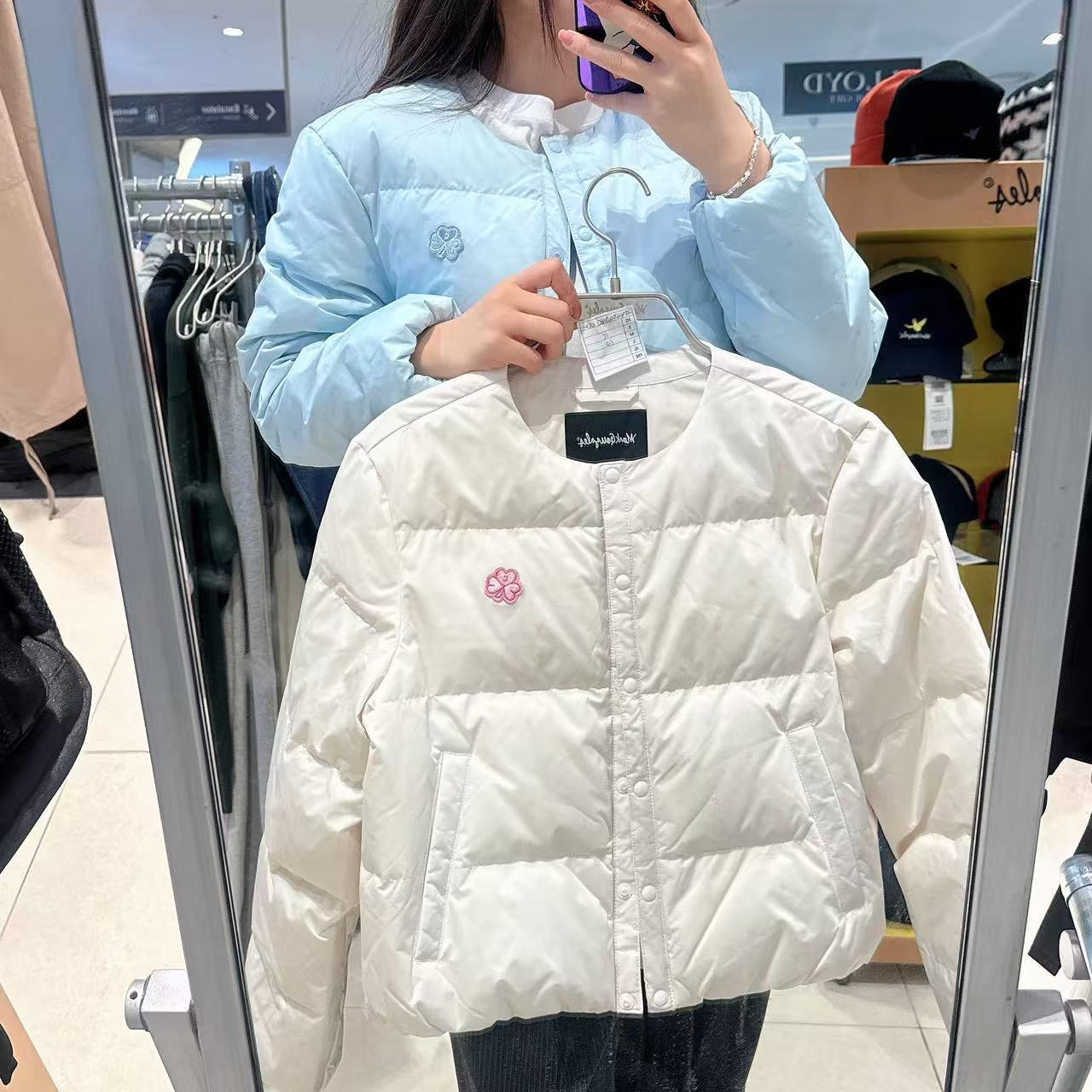 韓國 Mark Gonzales Women's Club All-Print Lightweight Down Jacket【MG183】