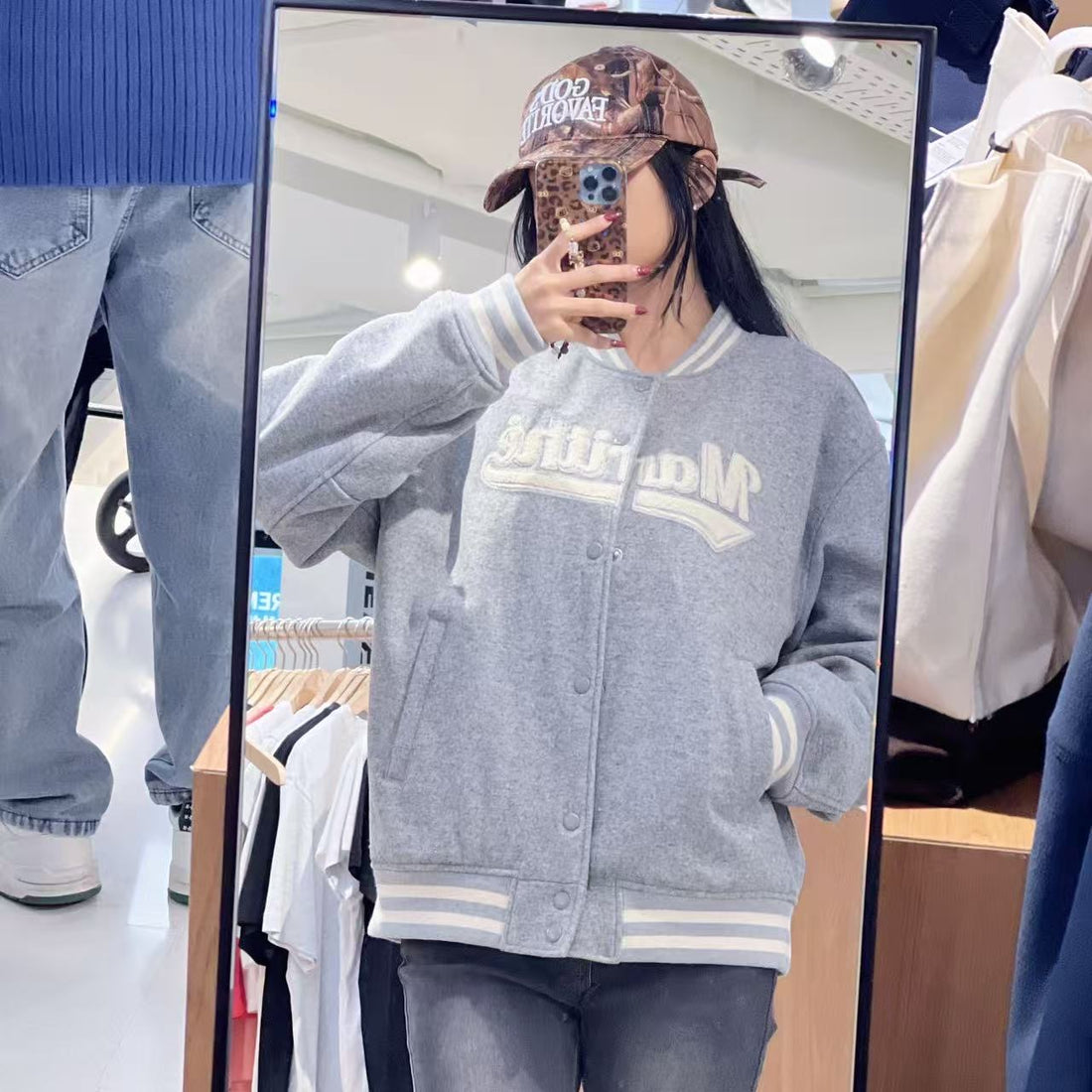 韓國 Marithe Francois Girbaud WOOL VARSITY JACKET【MF738】