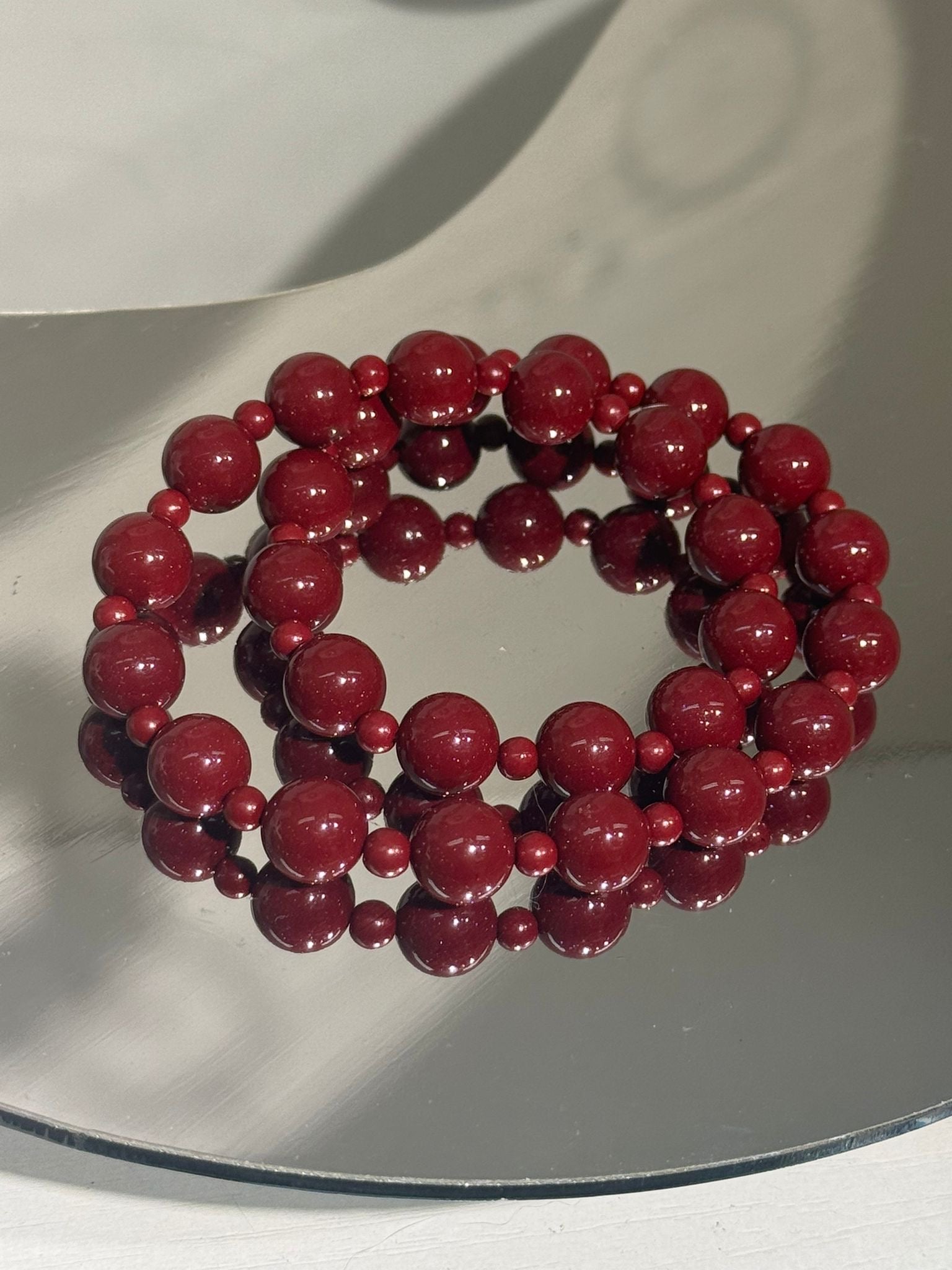 趙露思同款 朱砂雙圈手串【SE432】