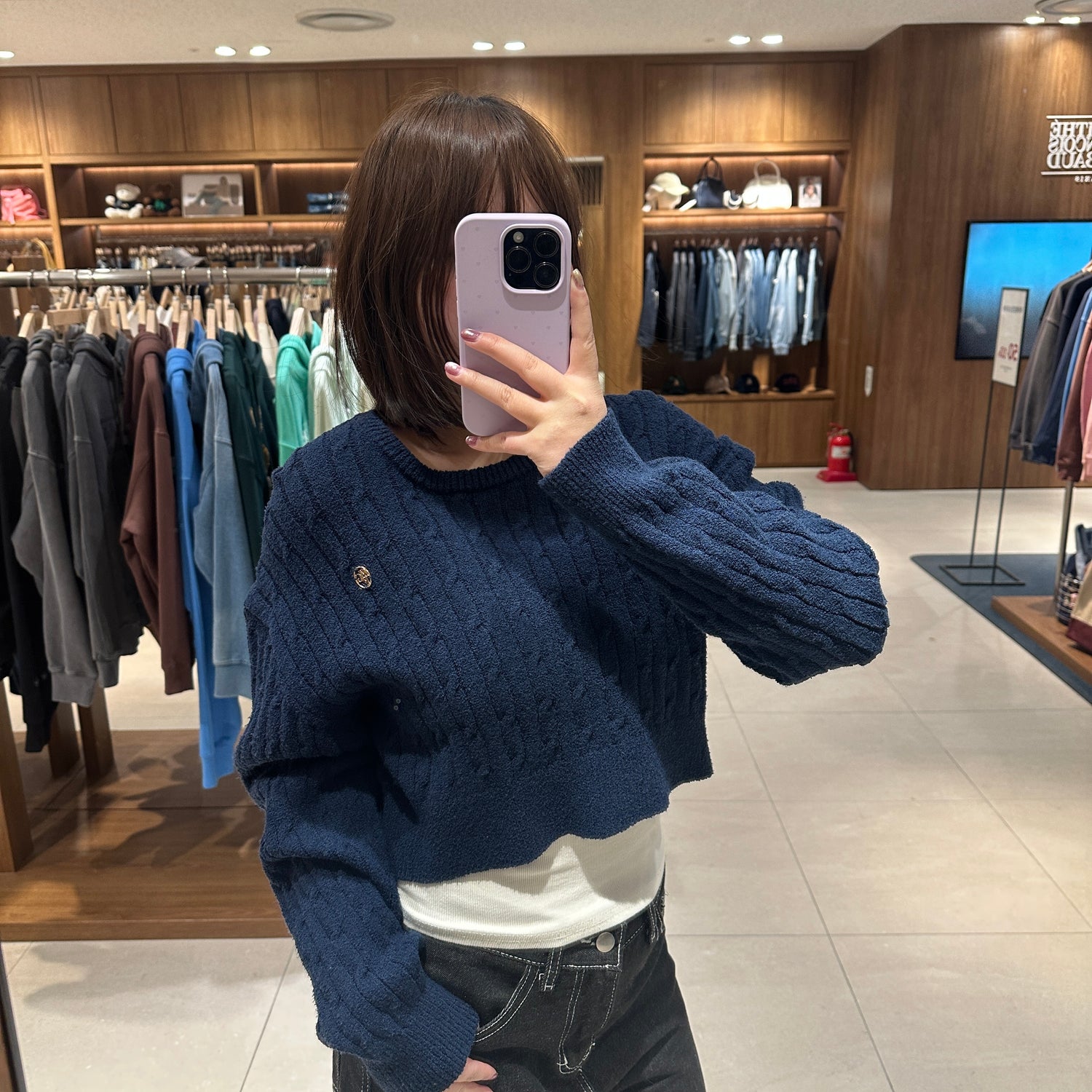 韓國 Marithe Francois Girbaud W CABLE CROP KNIT【MF366】