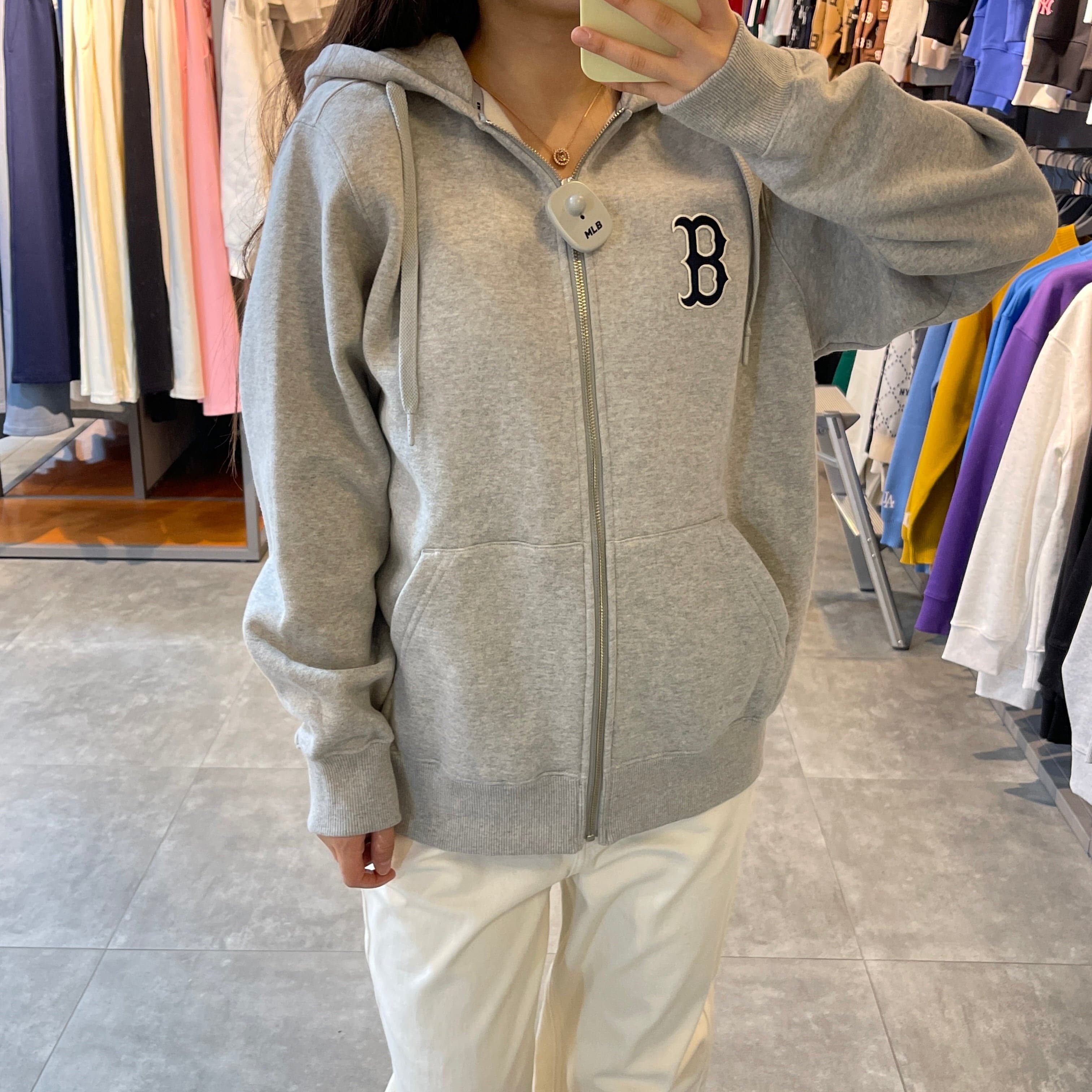 韓國 MLB Basic Big Logo Fleece Hooded Zip-Up 【MB042】 - STT Mall HK 靚太網購