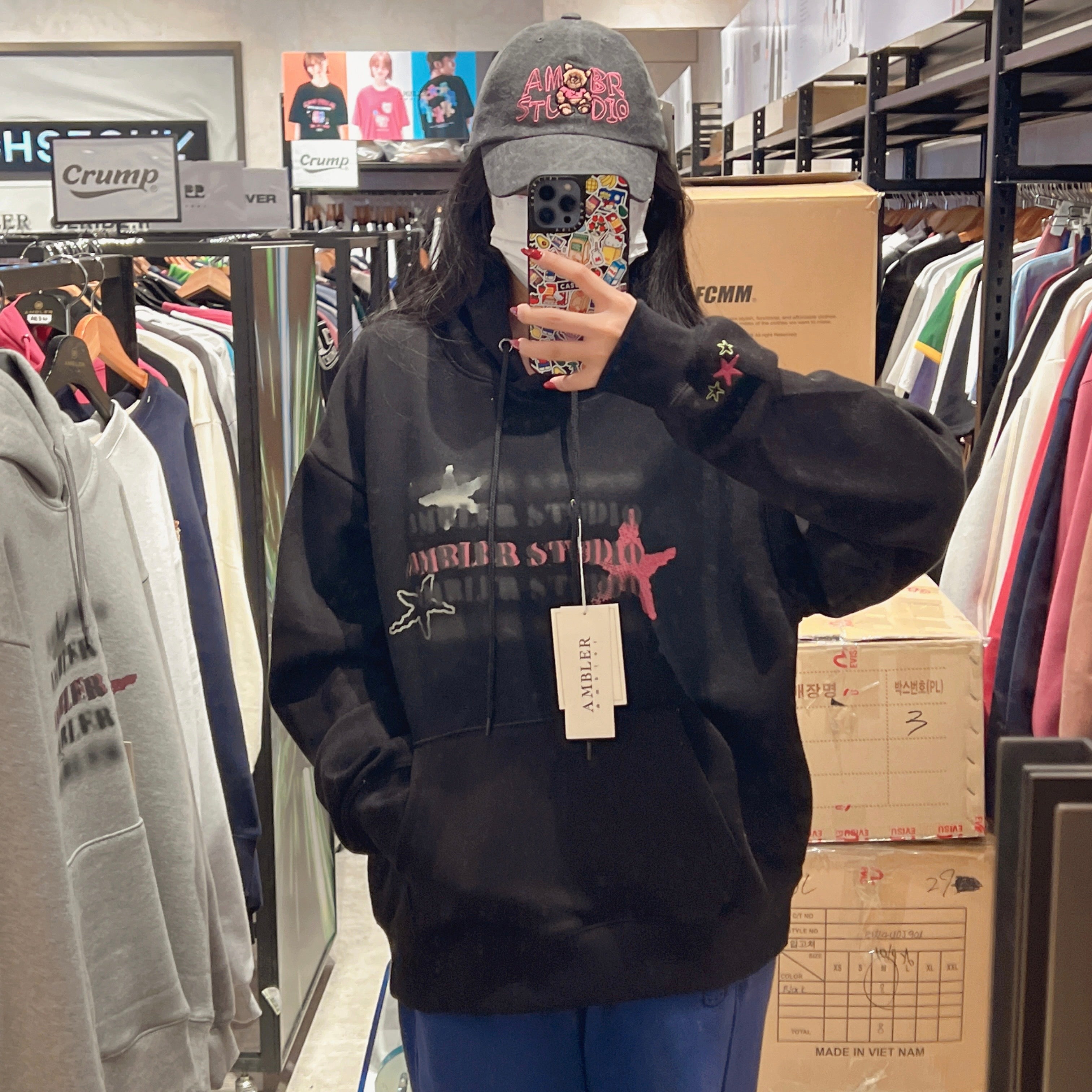 韓國 Ambler Three Star Embroidered Hoodie【AR063】 - STT Mall HK 靚太網購