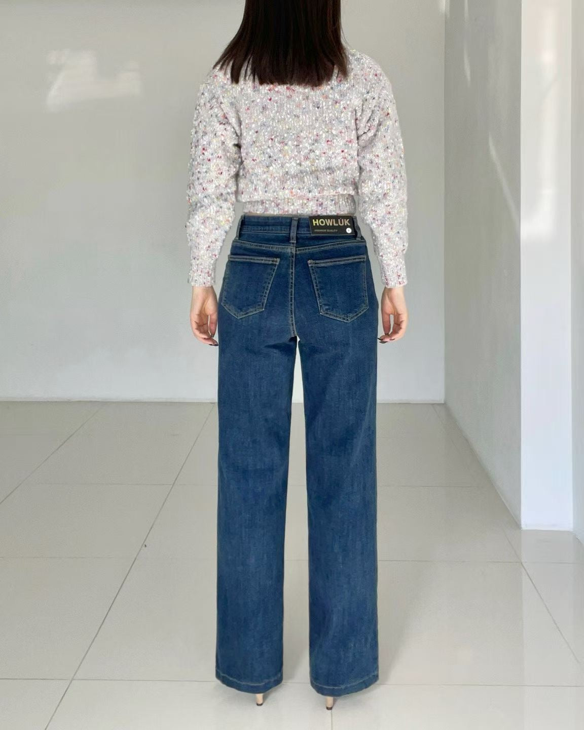 韓國 HowLuk 牛仔褲 刷薄毛  (冬季款)【H2501_1】