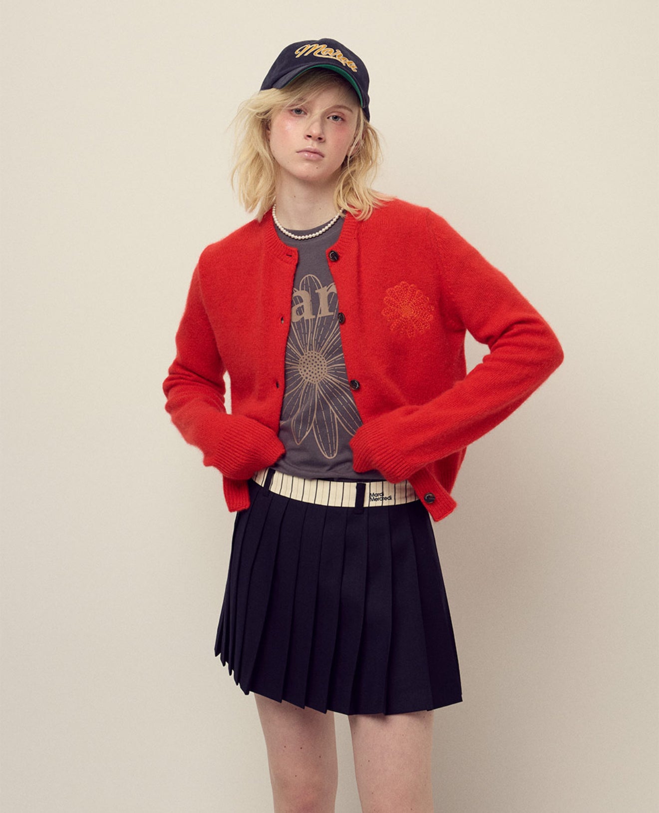 韓國 Mardi Mercredi Raccoon Blended Cardigan Round Neck【MM180】