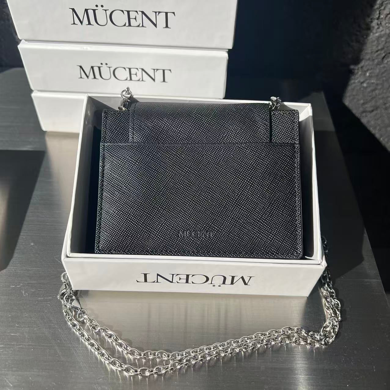 韓國 Mucent Main Symbol Metal Logo 3-Way Chain Mini Cross Bag 【MU111】