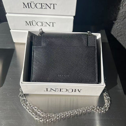 韓國 Mucent Main Symbol Metal Logo 3-Way Chain Mini Cross Bag 【MU111】