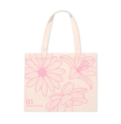 韓國 Mardi Mercredi CANVAS BAG TRIPLE FLOWER 【MM043】