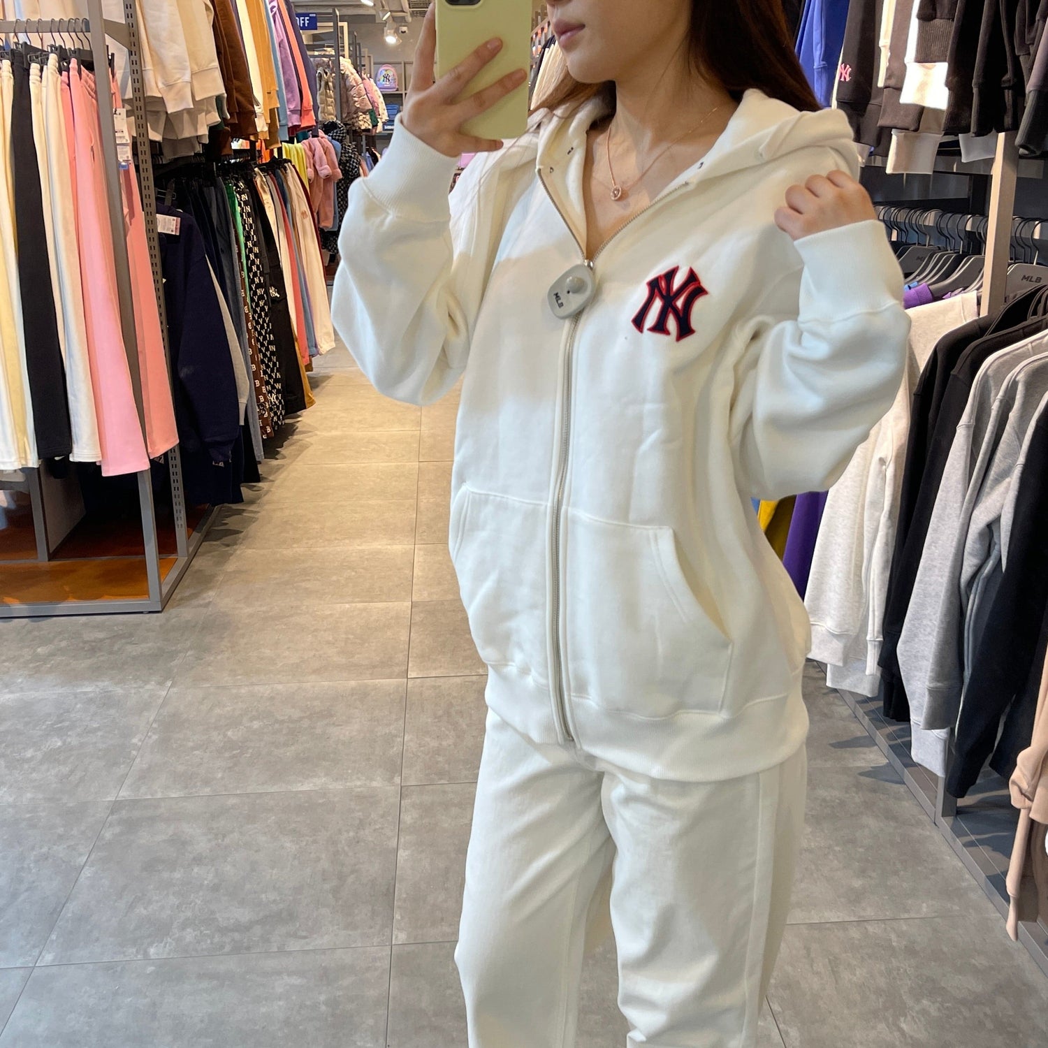 韓國 MLB Basic Big Logo Fleece Hooded Zip-Up 【MB042】 - STT Mall HK 靚太網購