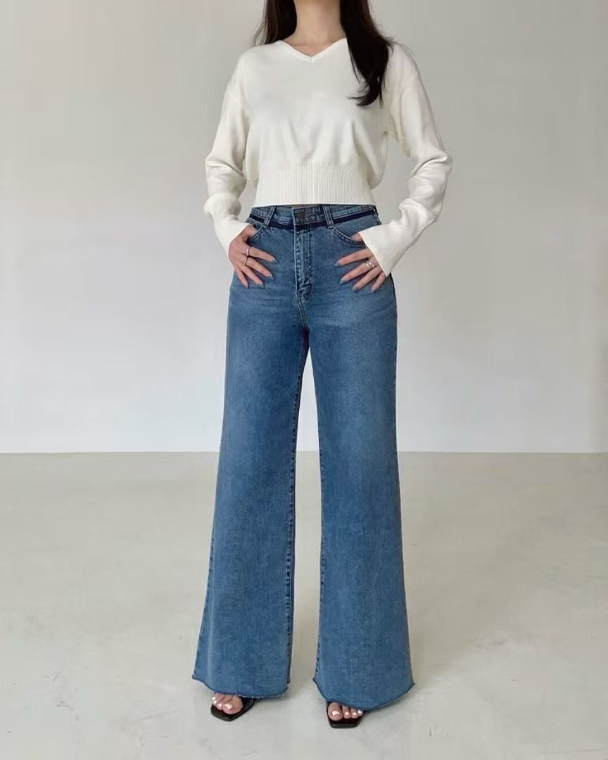 韓國 HowLuk 牛仔褲 刷薄毛 (冬季款)【H2506_2】