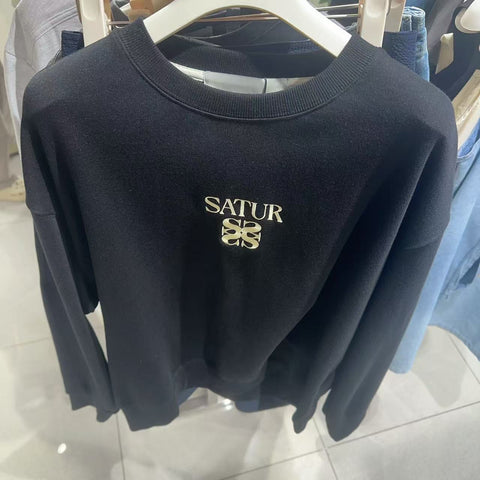 韓國 Satur Small Classic Logo Sweatshirt【SR072】