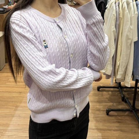 韓國 Who.A.U Steve High Gauge Wool Cable Cardigan【WA039】 - STT Mall HK 靚太網購