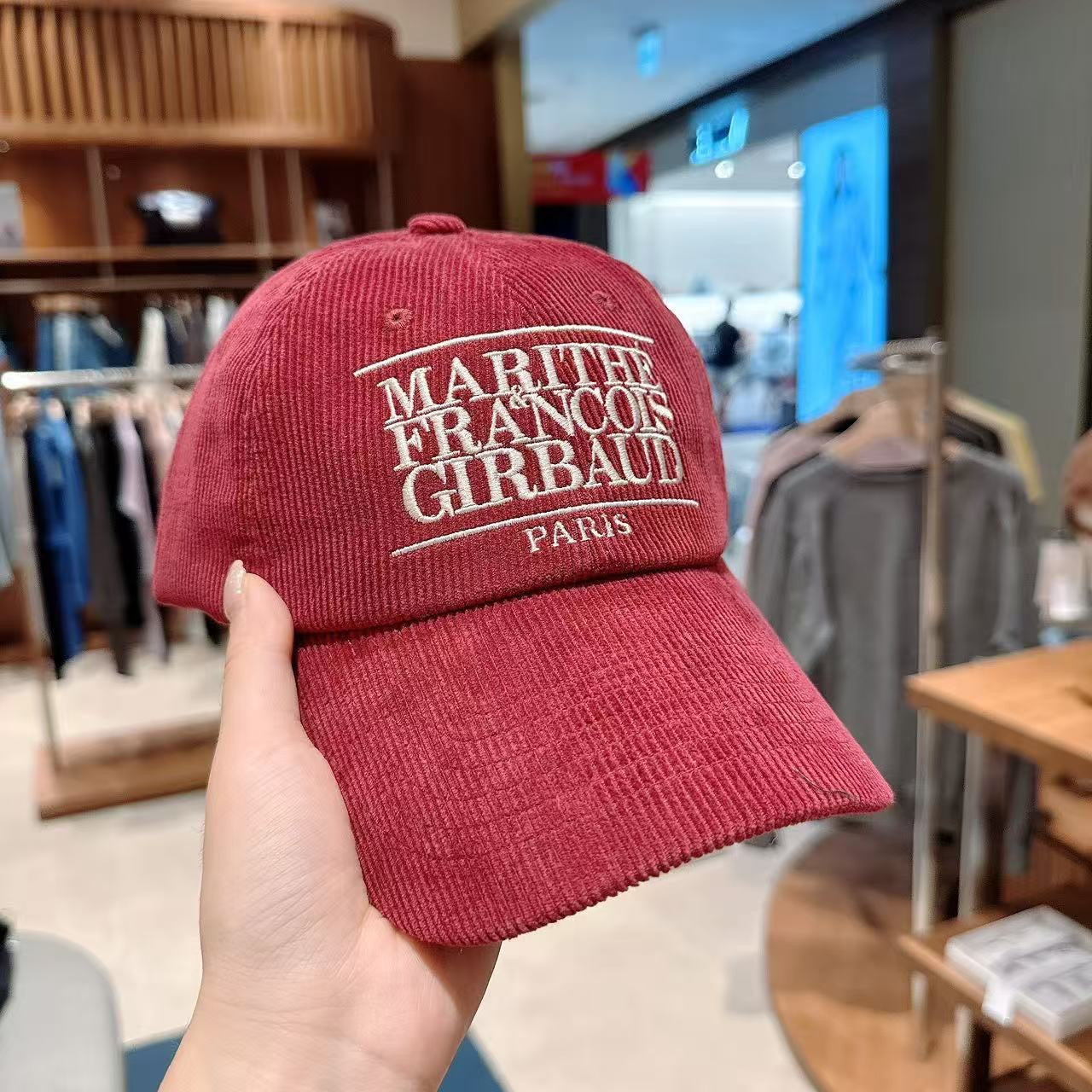 韓國 Marithe Francois Girbaud Corduroy Classic Logo Cap【MF714】