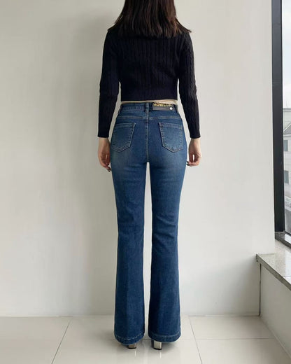 韓國 HowLuk 牛仔褲 刷薄毛  (冬季款)【H2559】