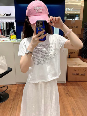 韓國 MK Crop T-Shirt【MK003】
