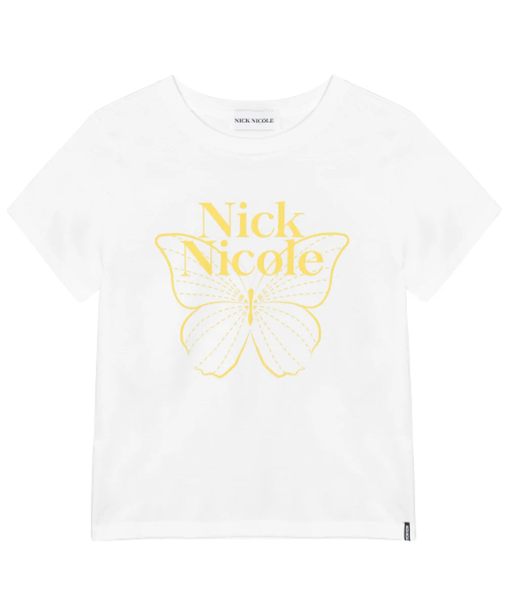 韓國 Nick Nicole BUTTERFLY NICOLE LABEL SLIM TOP (中長款) 【NN140】