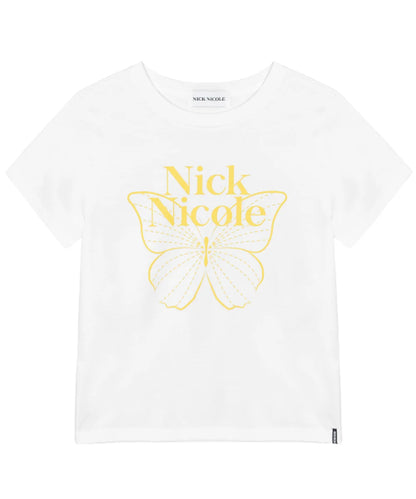 韓國 Nick Nicole BUTTERFLY NICOLE LABEL SLIM TOP (中長款) 【NN140】