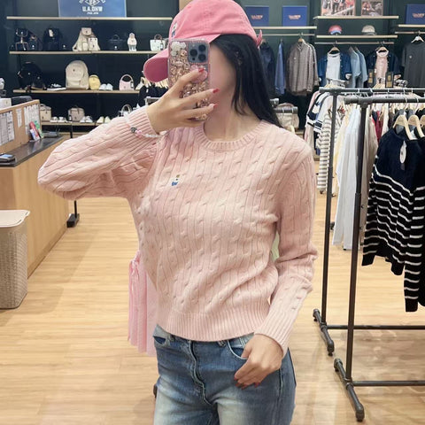 韓國 Who.A.U Steve Cable R-neck Pull over【WA193】
