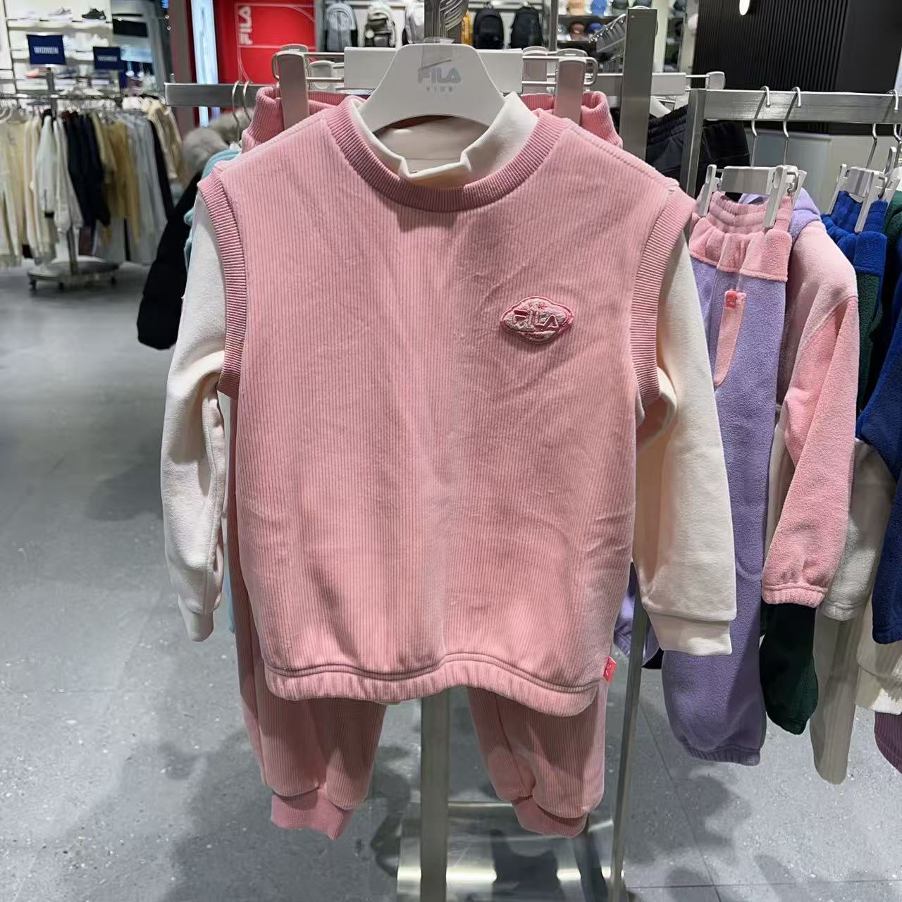 韓國 FILA Kids TOD Planet Embroidery Velour Golf Set【FA089】