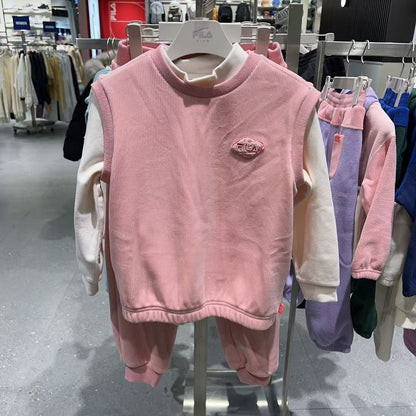 韓國 FILA Kids TOD Planet Embroidery Velour Golf Set【FA089】