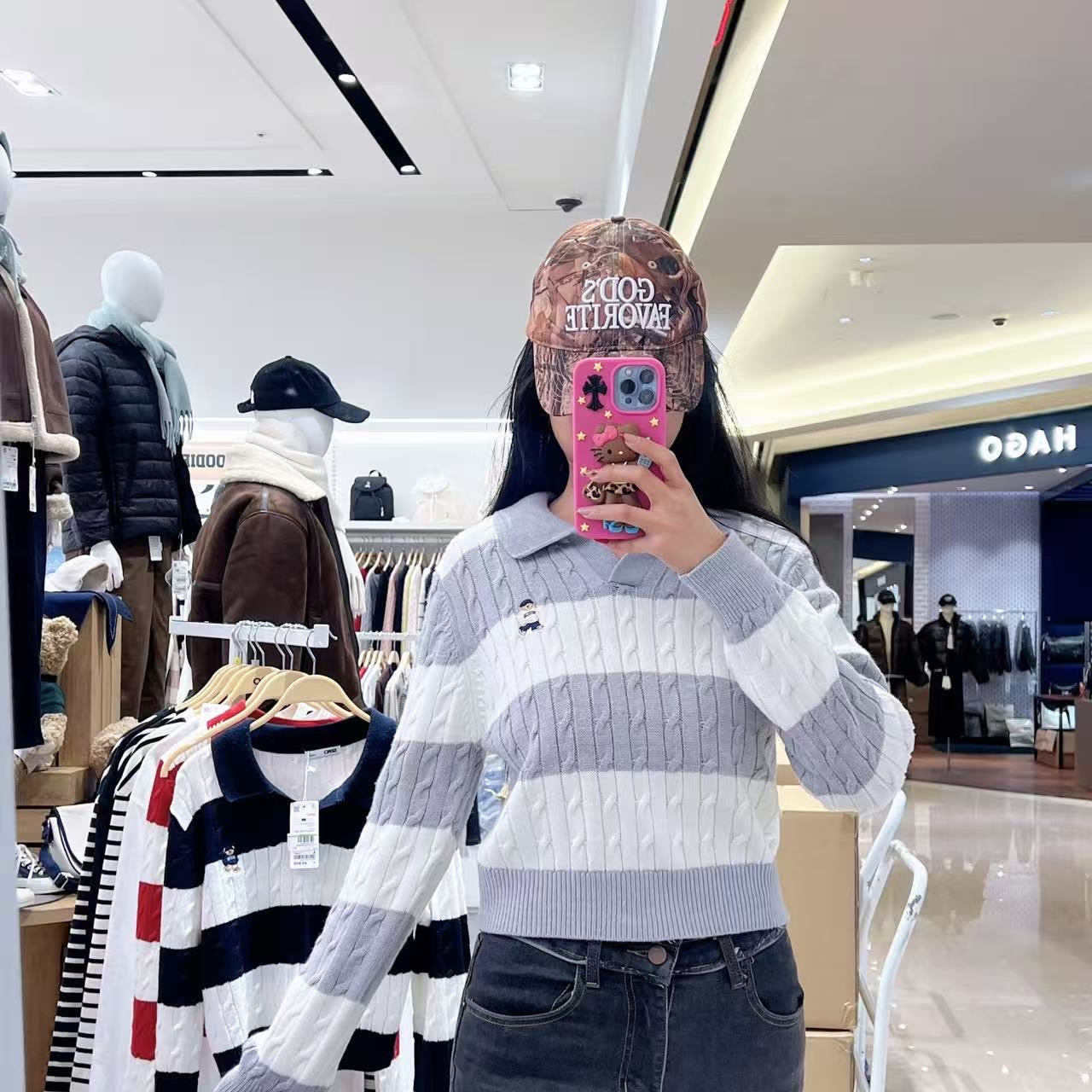 韓國 SPAO Cable Semi-Open Crop Sweater【SP211】