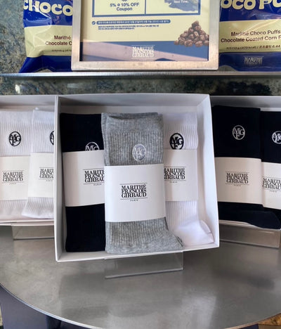 韓國 Marithe Francois Girbaud 3PACK EMBROIDERY SOCKS【MF154】