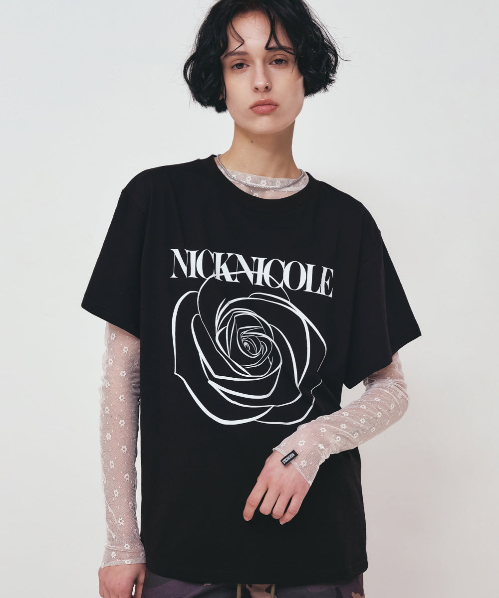韓國 Nick Nicole Big Rose Sleeve Top【NK029】