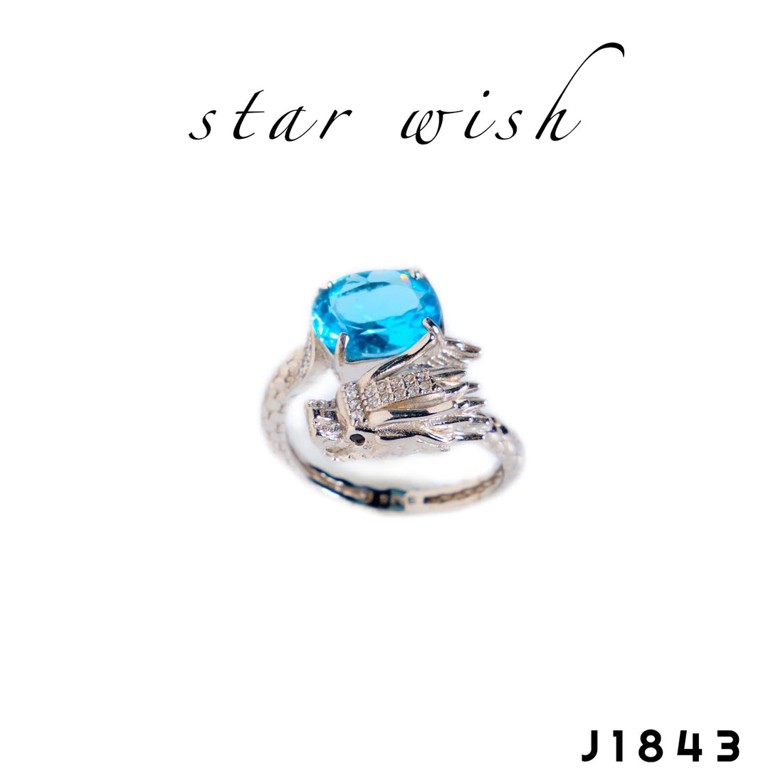 Star Wish S925銀 瑞士藍托帕石戒指 J1843【SS508】