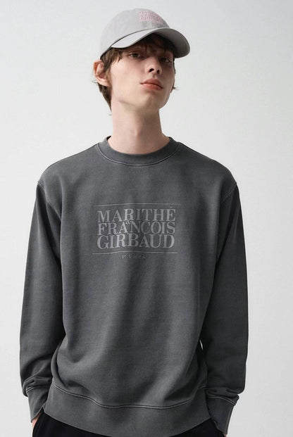 韓國 Marithe Francois Girbaud CLASSIC LOGO DYEING SWEATSHIRT【MF112】 - STT Mall HK 靚太網購