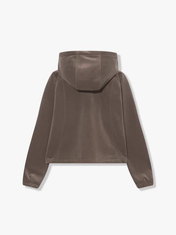 韓國 Fila Velour Corduroy Fleece Hooded Zip-Up【SC038】