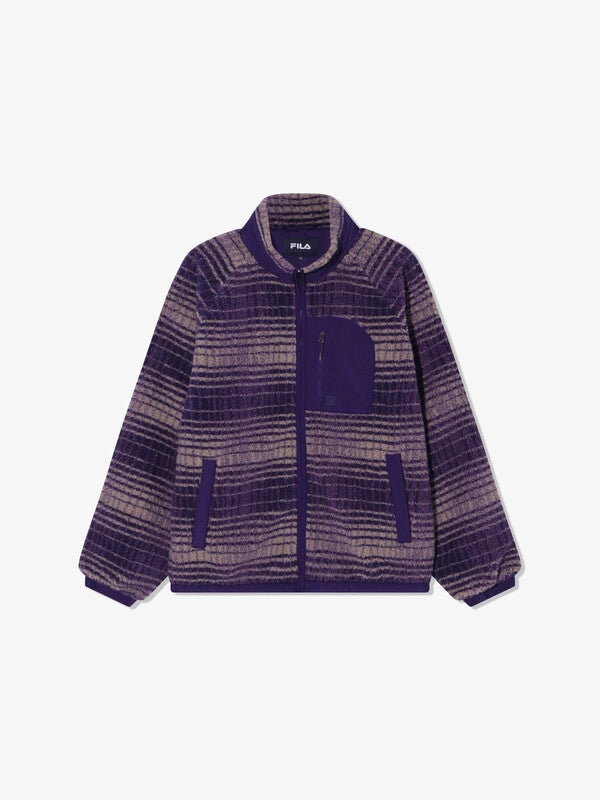 韓國 Fila Check Pattern Fleece Jacket【SC029】