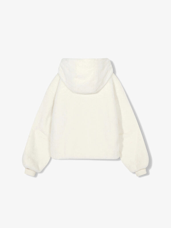 韓國 Fila Women Faux Fur Hooded Jumper【SC020】