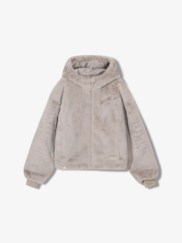 韓國 Fila Women Faux Fur Hooded Jumper【SC020】