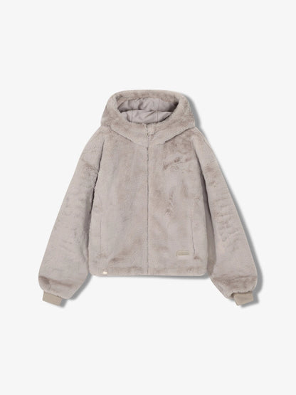 韓國 Fila Women Faux Fur Hooded Jumper【SC020】