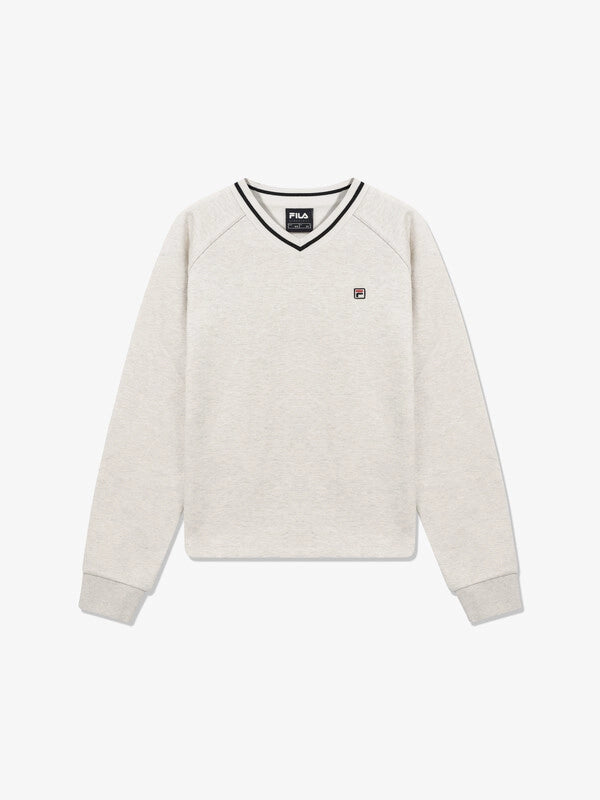 韓國 Fila Women's Essential V-Neck Sweatshirt【SC022】