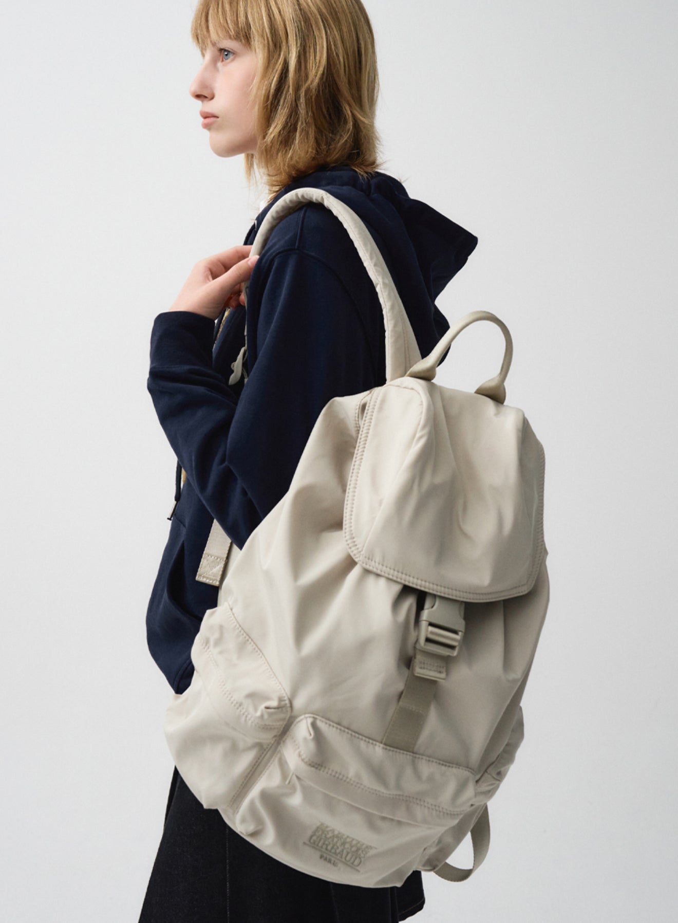 韓國 Marithe Francois Girbaud Classic Logo 3 Pocket Big Backpack