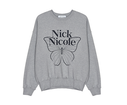 韓國 Nick Nicole BUTTERFLY SIGNATURE SWEATSHIRT【NN041】