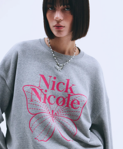 韓國 Nick Nicole BUTTERFLY SIGNATURE SWEATSHIRT【NN041】