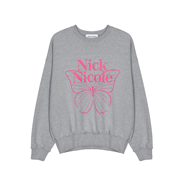 韓國 Nick Nicole BUTTERFLY SIGNATURE SWEATSHIRT【NN041】