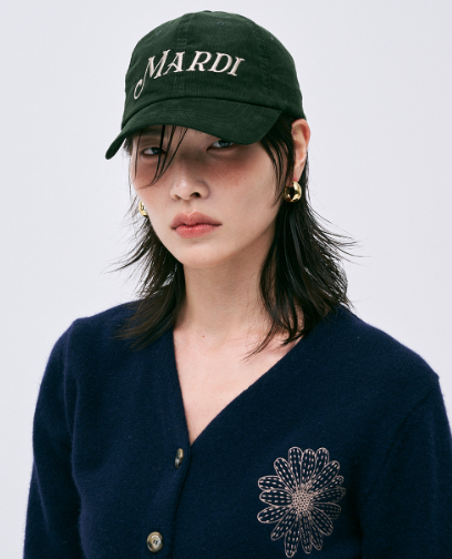 韓國 Mardi Mercredi CORDUROY BALL CAP MARDI LOGO