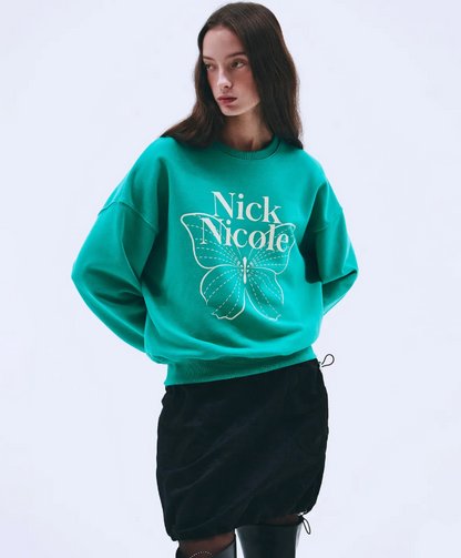 韓國 Nick Nicole BUTTERFLY SIGNATURE SWEATSHIRT【NN041】